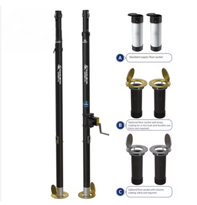 QMG Indoor Adjustable Carbon Volleyball Net Systems  CF-09