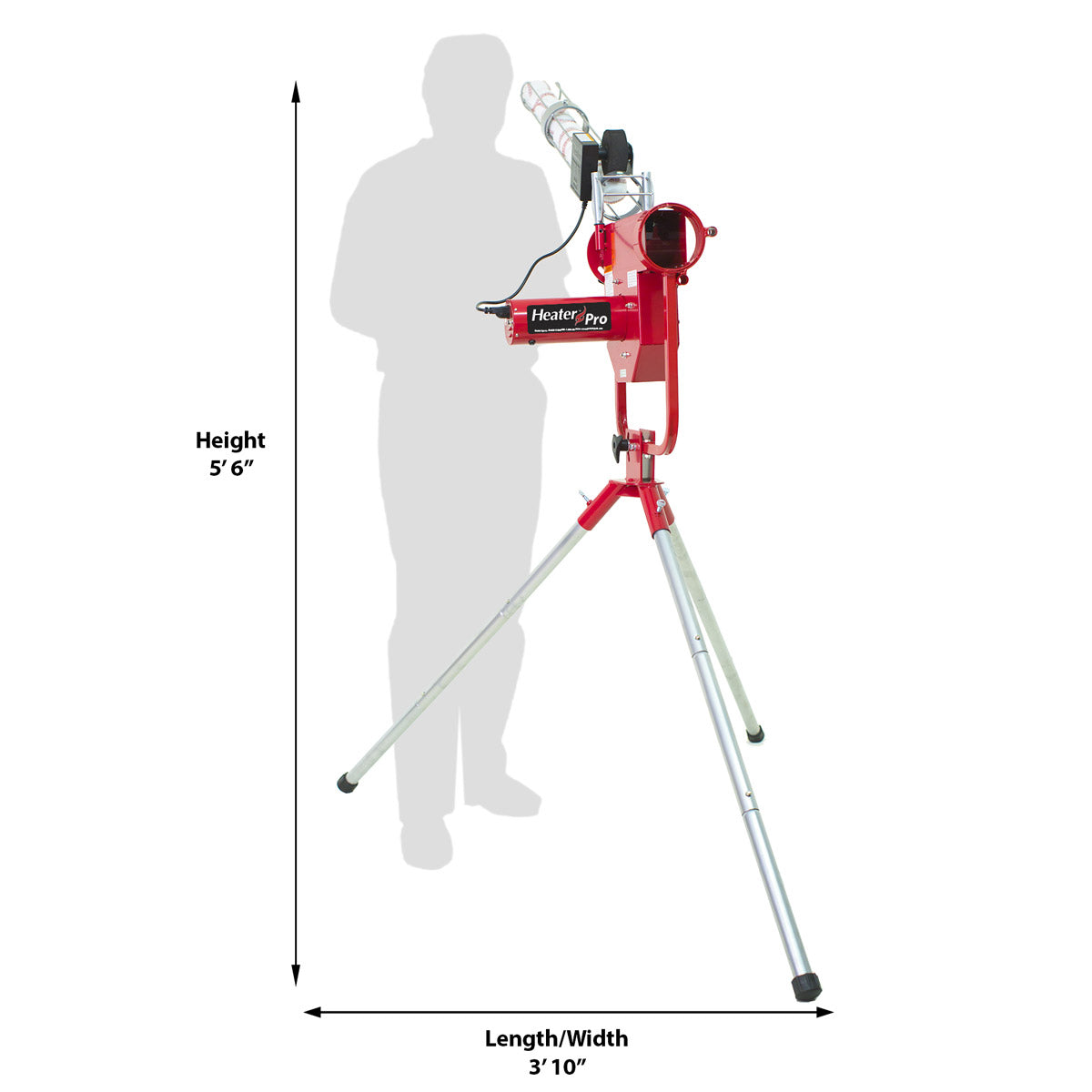 Heater Pro Heavy Duty Fastball & Curveball Baseball Pitching Machine